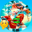 Round jigsaw Puzzle Collect funny Christmas pictures